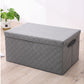 SOGA 2X Large Grey Non-Woven Diamond Quilt Grid Fabric Storage / Organizer Box