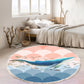 SOGA 2X 120cm Round Tassels Shark Print Area Rugs, Home Decor