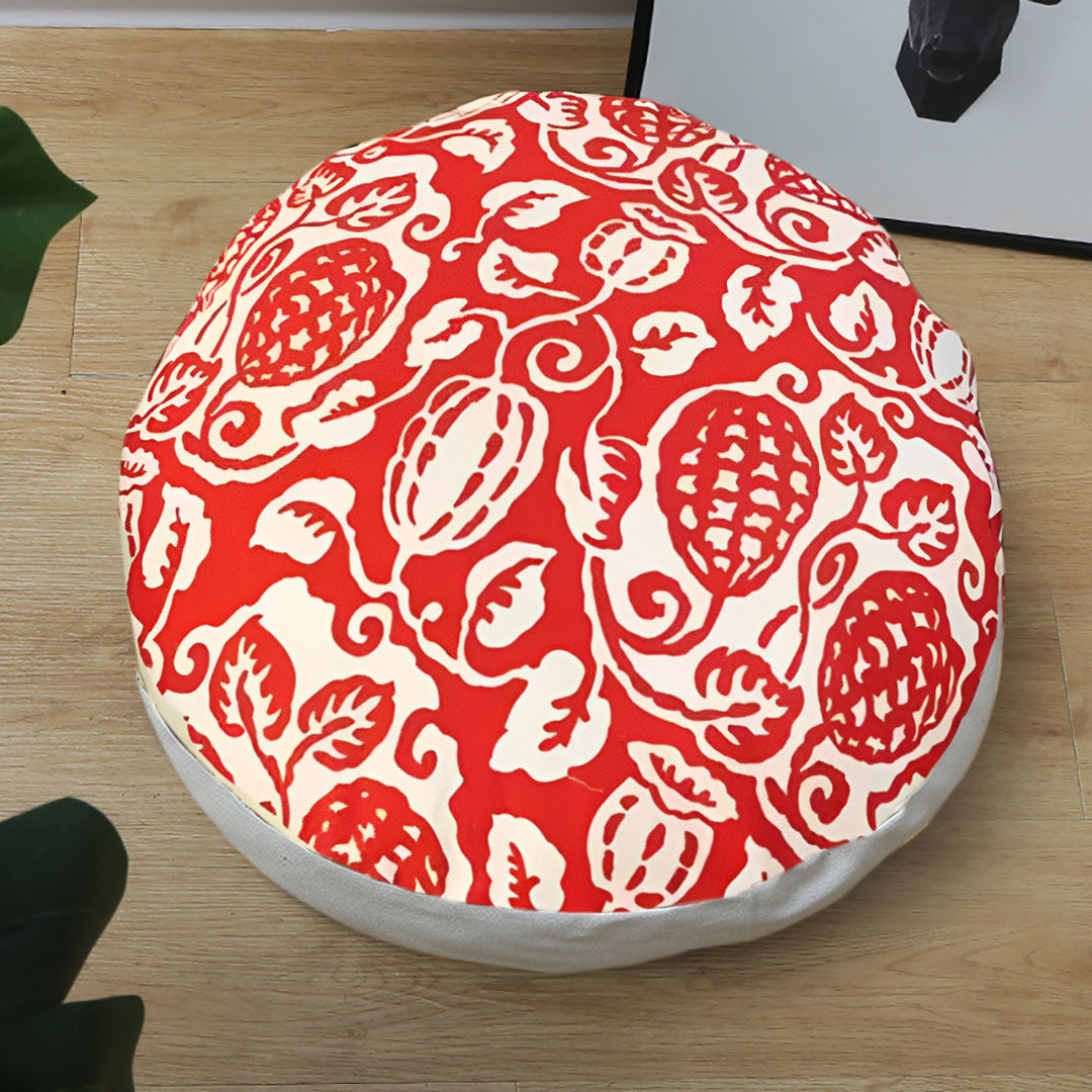 SOGA 45cm Red Premium Polyester Cotton Cushion with EPP Particle Insert for Enhanced Comfort