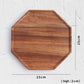 SOGA 2X 25cm Octagon Wooden Acacia Food Serving Tray Charcuterie Board Centerpiece Home Decor