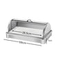 SOGA 59x38.5cm Silver Color Ceramic Serving Bowl Chafing Dish for Kitchen Essential