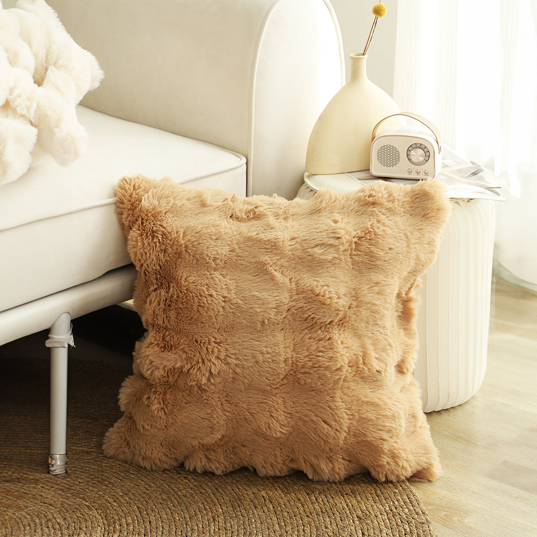 SOGA 2X 50cm Throw Pillow Coffee with Rabbit Square Cushion for Living Room Home Decor