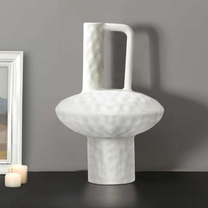 SOGA 20x30cm Ornament Contemporary White Ceramic Vase Decorative for Minimalist and Elegant Home Decor