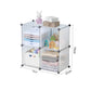 SOGA 2X 4-Cube Transparent Shelf Box Portable Cubby DIY Storage Shelves Modular Closet Organiser