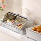 SOGA 59x38.5cm Silver Color Ceramic Serving Bowl Chafing Dish for Kitchen Essential