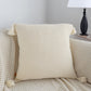 SOGA 45cm Khaki Wabi-Sabi Thickened Cotton Tassel Square Throw Pillow