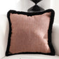 SOGA 50cm Mid-century Style Raised Embroidery Texture Edged Square Throw Pillow