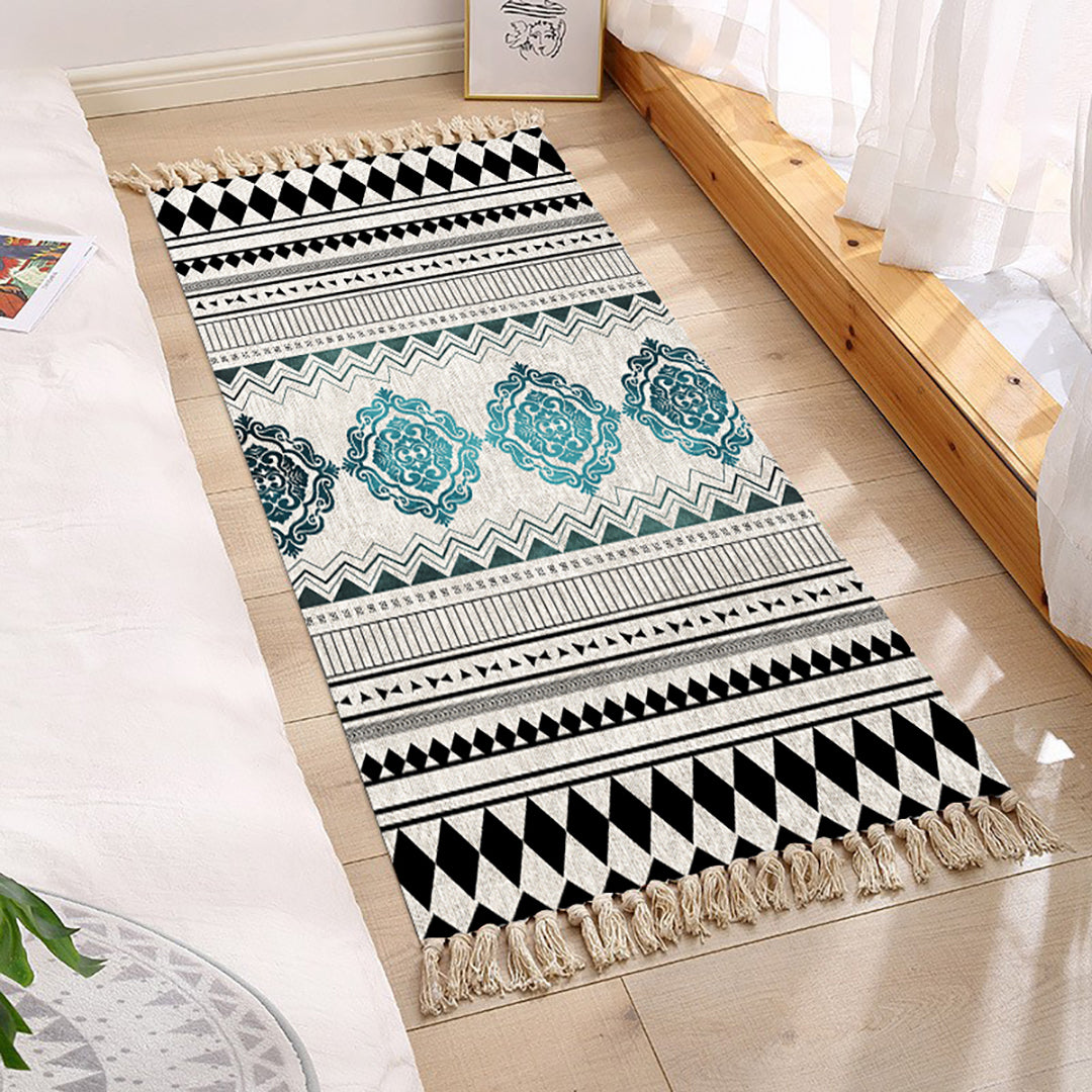SOGA 90cm Boho Bathroom Rug Vintage Kitchen Area Runner Rugs, Home Decor