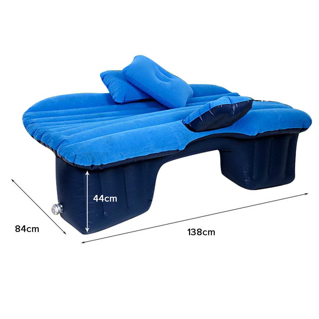 SOGA Portable Camping Car Set Inflatable Air Bed Mattress Storage Organizer Handheld Vacuum Blue