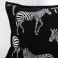 SOGA 50cm Throw Pillow Black Light Luxury Zebra Square Pillow for Home Decor