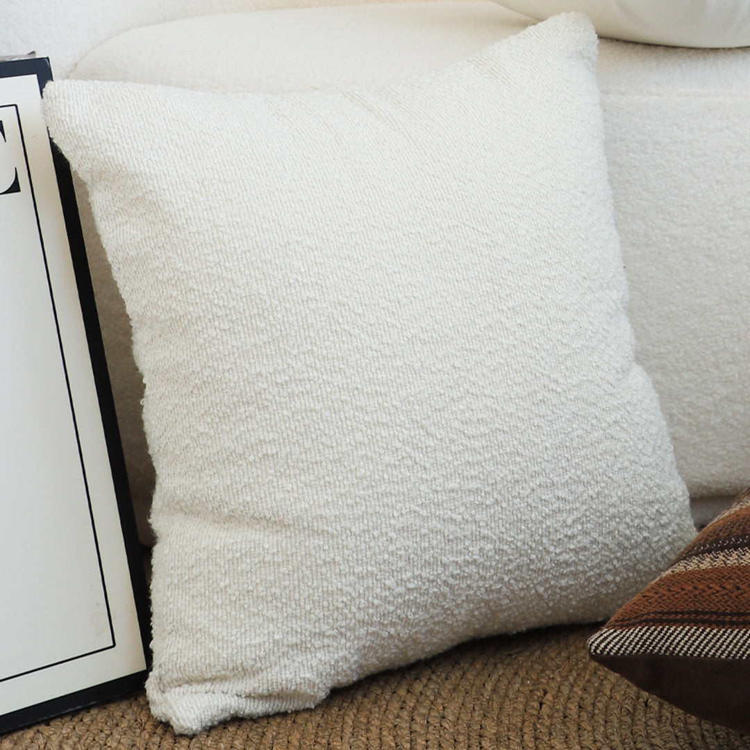 SOGA 50cm White Throw Pillow Premium Polyester Fiber and Cotton for Home Decor
