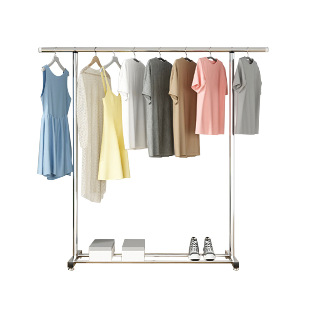 SOGA 180cm Stainless Steel Floor-Standing Clothes Rack - Durable and Space-Saving Laundry Organizer