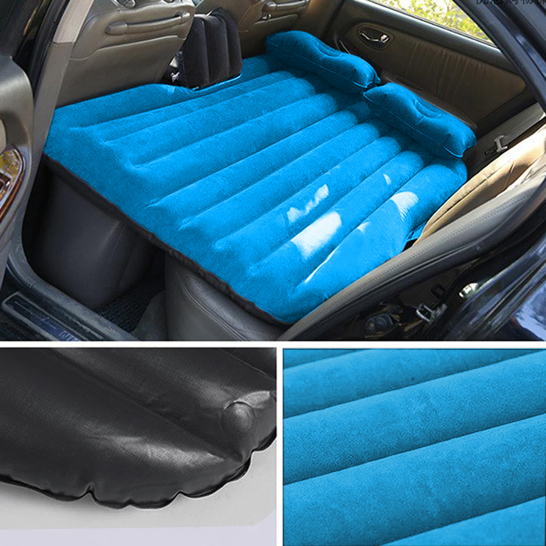 SOGA 2X Inflatable Car Mattress Portable Travel Camping Air Bed Rest Sleeping Bed Blue