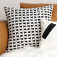 SOGA 50cm Black & White Pattern Throw Pillow Thick Comfort Pro Polyester Fiber Cotton for Home Decor