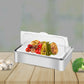 SOGA 59x38.5cm Silver Color Ceramic Serving Bowl Chafing Dish for Kitchen Essential