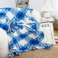 SOGA 2X 90x200cm Throw Blanket Blue Deep Sea Gradient Dyed Art Stylish Decorative Cozy