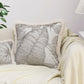 SOGA 45cm Wabi-sabi Raised Embroidery Leaf & Square Throw Pillow