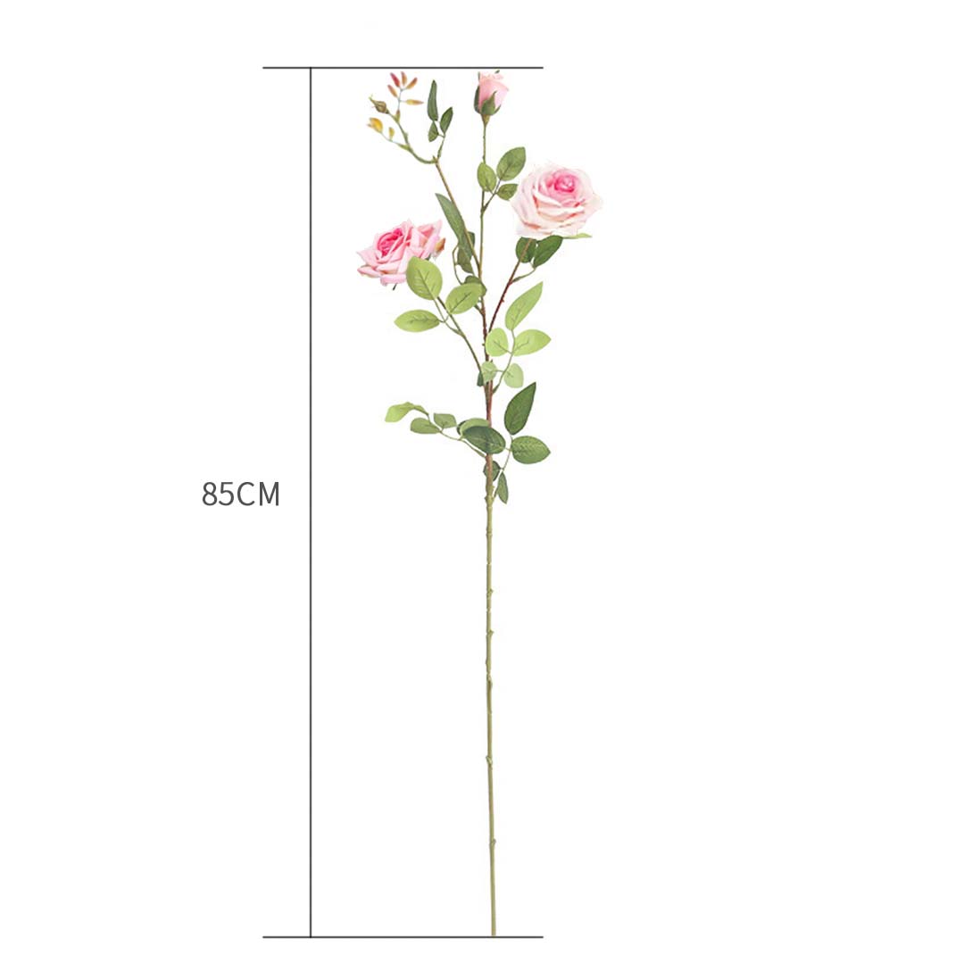 SOGA 12pcs Artificial Silk Flower Fake Rose Bouquet Table Decor Pink