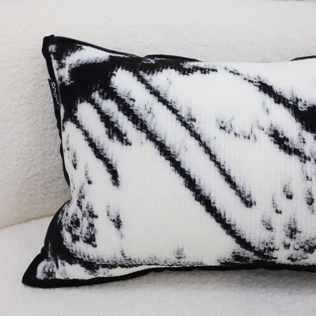 SOGA 2X 35cm Throw Pillow Black and White Leopard Thick Premium Polyester Fiber for Home Decor