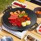 SOGA 40X33cm Cast Iron Induction Crepes Pan Baking Cookie Pancake Pizza Bakeware