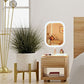 SOGA 26cm White Squared Smart LED Makeup Bedroom Table Vanity Mirror Tricolor w/ 5x Magnification