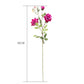 SOGA 85cm Blue Glass Tall Floor Vase and 12pcs Dark Pink Artificial Fake Flower Set