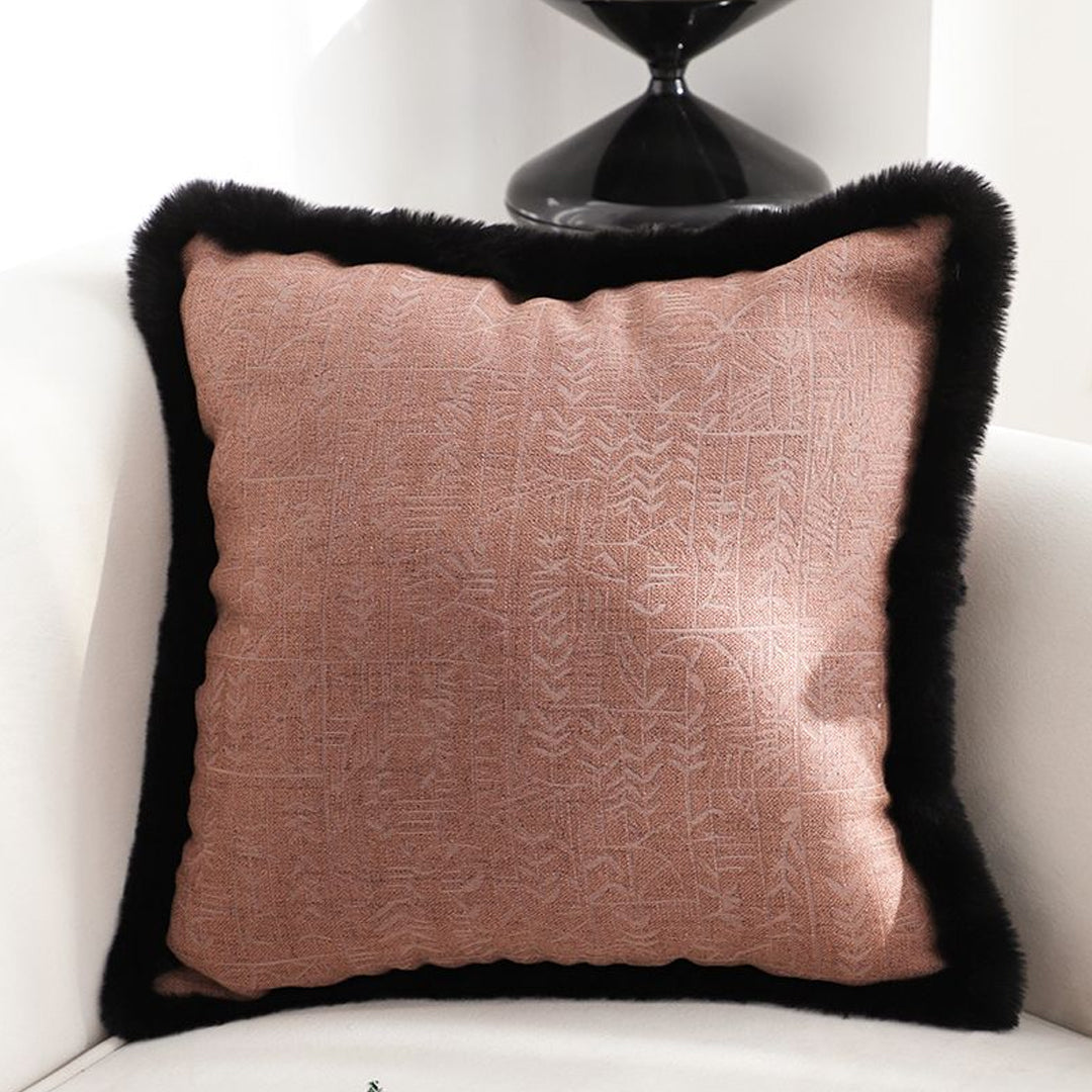 SOGA 2X 50cm Mid-century Style Raised Embroidery Texture Edged Square Throw Pillow