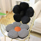SOGA 2X Black Flower Cushion Shaped for Floor and Sitting Throw Pillow