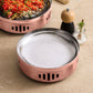 SOGA 26cm Rose Pink Hammered Dry Pot An Elegant Rose Pink Finish Kitchen Essential