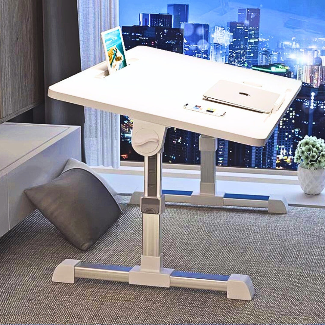 SOGA 2X 60X40cm White Small Laptop Bed Portable Foldable Study Table Adjustable