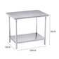 SOGA 100*70*85cm Commercial Catering Kitchen Stainless Steel Prep Work Bench
