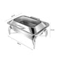 SOGA Stainless Steel Rectangular Chafing Dish Tray Buffet Cater Food Warmer Chafer with Top Lid