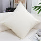 SOGA 50cm Beige Throw Pillow Warm Wabi-sabi Striped Corduroy Square For Home Decor