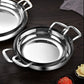 Soga 28cm Flat Base Seafood Dry Pot in Elegant Silver Finish with Durable for Kitchen Essential