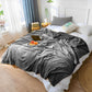 SOGA GreyThrow Blanket Warm Cozy Striped Pattern Thin Flannel Coverlet Fleece Bed Sofa Comforter