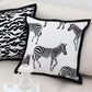 SOGA 45cm Black and White Light Luxury Zebra Cushion Decorative Square Pillow Living Room