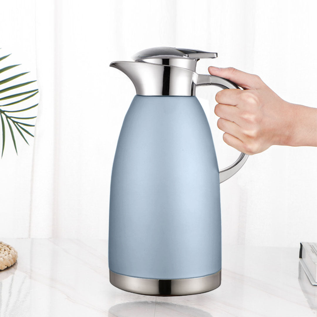Soga 2.3L Blue Color 3-Layer Vacuum Insulated Stainless Steel Flask Ideal for Home and Office