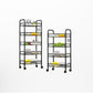 SOGA 2X 5 Tier Steel Black Bee Mesh Kitchen Cart Multi-Functional Shelves Portable Storage Organizer with Wheels