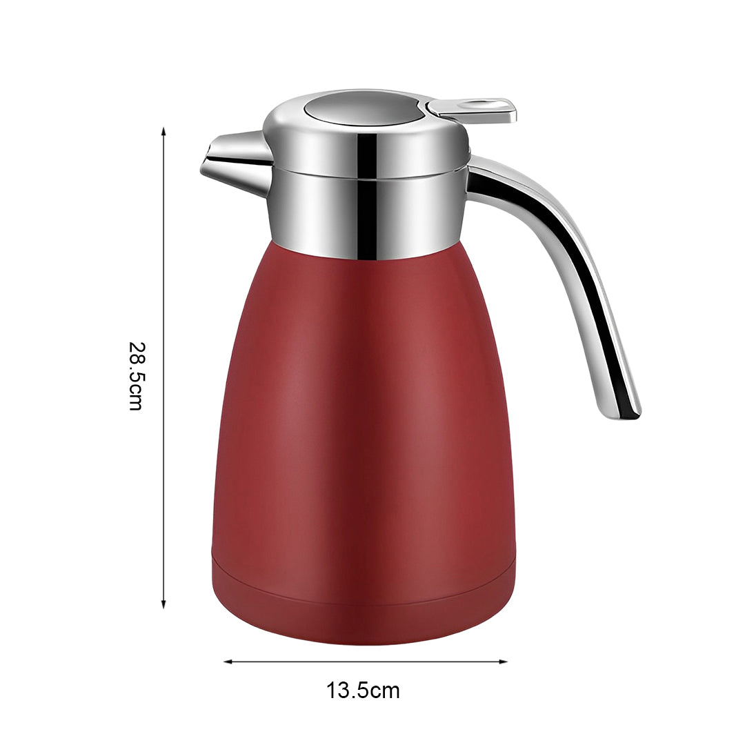 SOGA 2.2L Stainless Steel Insulated Vacuum Flask Water Bottle Red