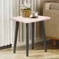 SOGA 2X 40cm White Ceramic Table Stone Pattern Compact Modern Design with Black Metal Legs