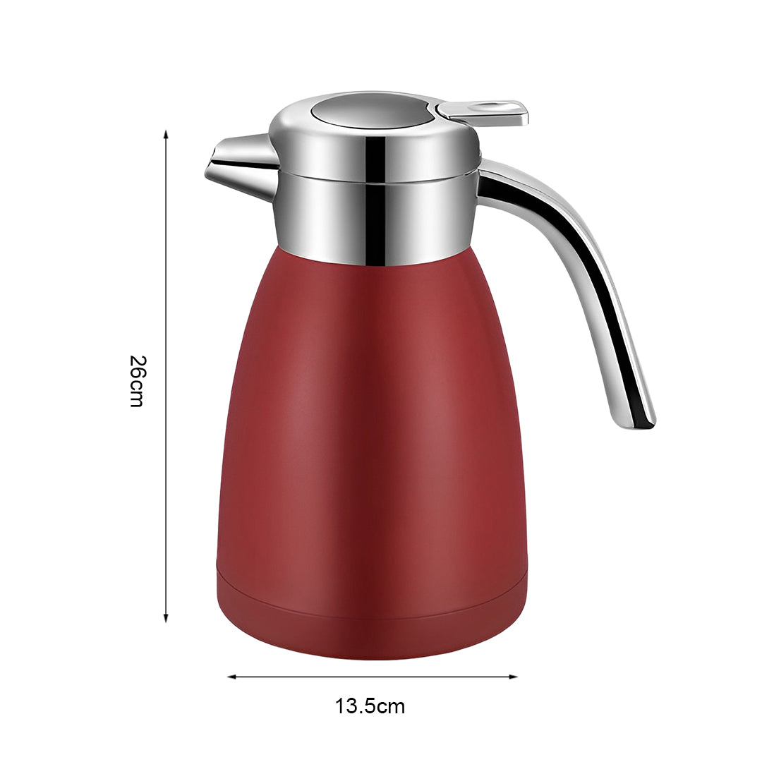 SOGA 1.8L Stainless Steel Insulated Vacuum Flask Water Coffee Jug Thermal Red