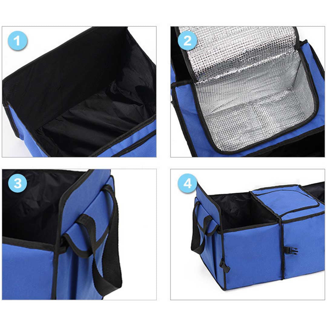 SOGA Portable Camping Car Set Inflatable Air Bed Mattress Storage Organizer Handheld Vacuum Blue