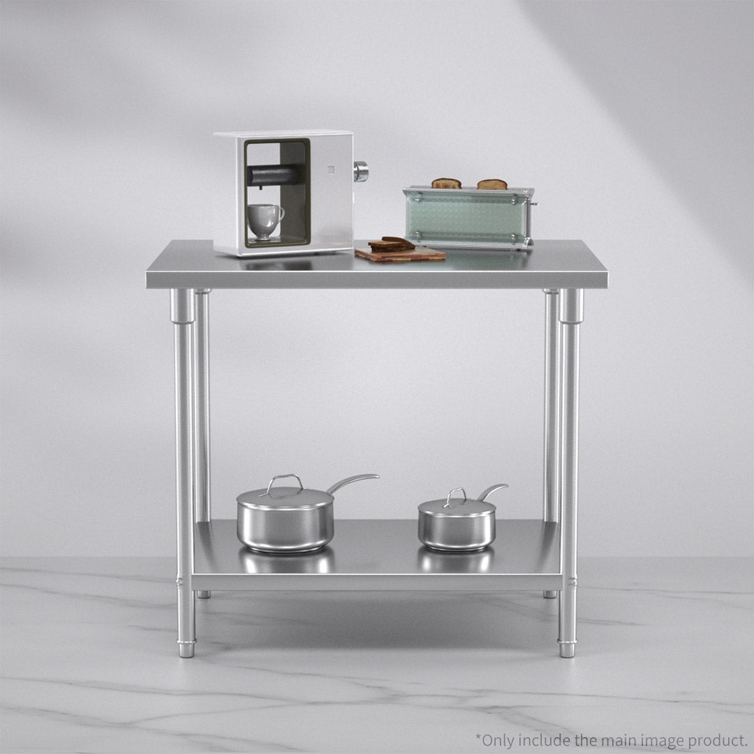SOGA 100*70*85cm Commercial Catering Kitchen Stainless Steel Prep Work Bench
