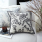SOGA 45cm Throw Pillow Off White Wide Border with Branch and Pine Needle Design Pattern Home Decor