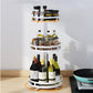 SOGA 3 Tier Steel White Round Rotating Multi-Function Kitchen Portable Storage Spice Seasoning Kitchen Countertop Organiser Shelf