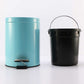 SOGA 2X 12L Foot Pedal Stainless Steel Rubbish Recycling Garbage Waste Trash Bin Round Blue