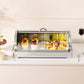 SOGA 59x38.5cm Silver Color Ceramic Serving Bowl Chafing Dish for Kitchen Essential