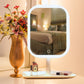 SOGA 26cm White Squared Smart LED Makeup Bedroom Table Vanity Mirror Tricolor w/ 5x Magnification