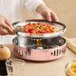 SOGA 26cm Hammered Texture Dry Pot in Rose Gold Color Kitchen Essential