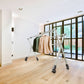 SOGA 2X 160cm Portable Drying Rack Clothes Steel Laundry Rack Foldable Space-Saving Laundry Holder 3 Poles